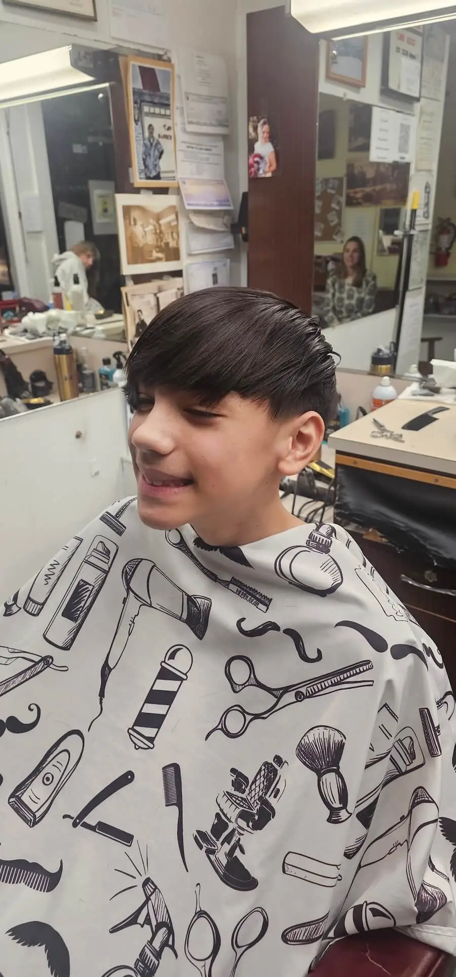 Boy's haircut long with layers